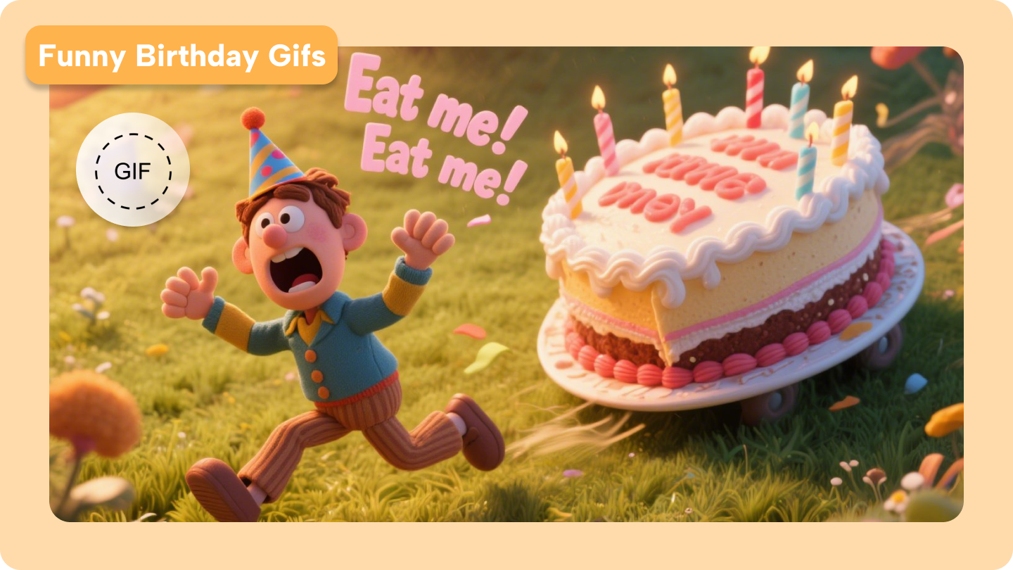 gifs engraçados de aniversário