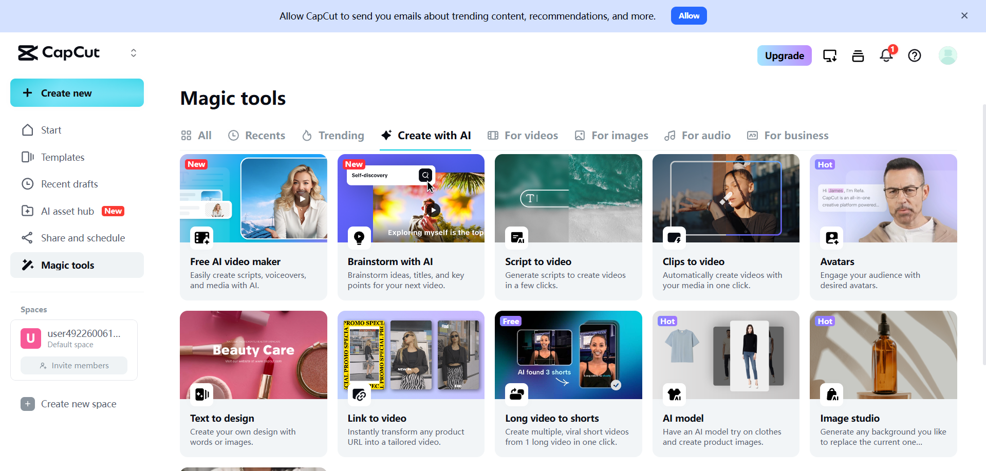 Advance AI magic tools