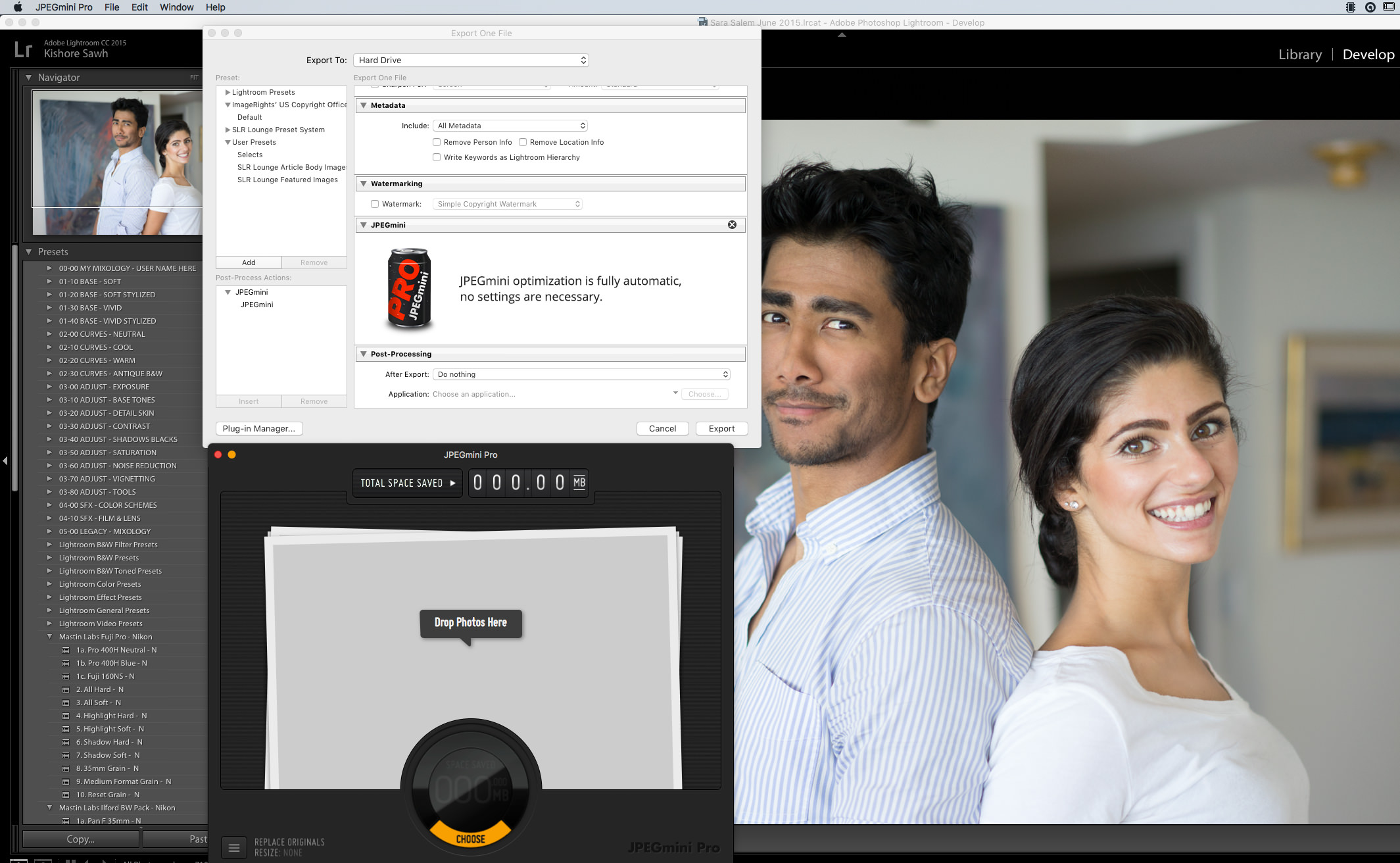 Interface of JPEGmini - best image compression software for Windows 10
