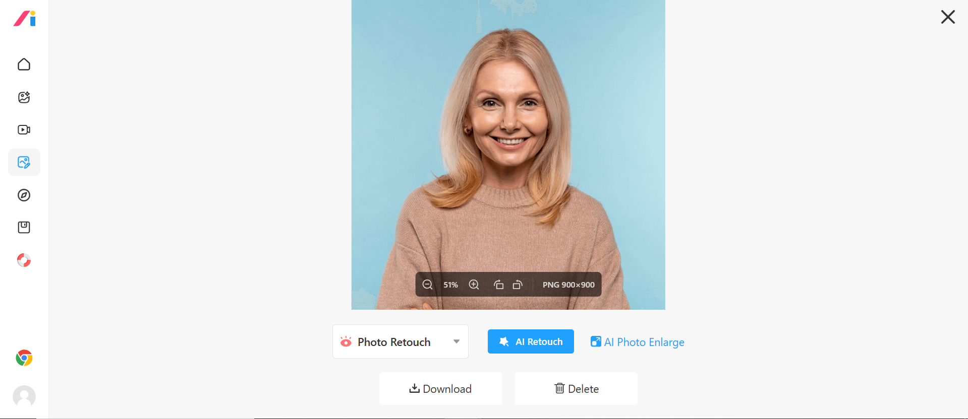 Logo AI - AI face age generator