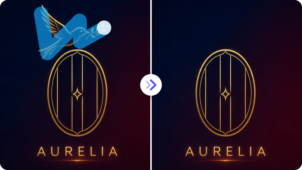 Edit individual logo elements with precision
