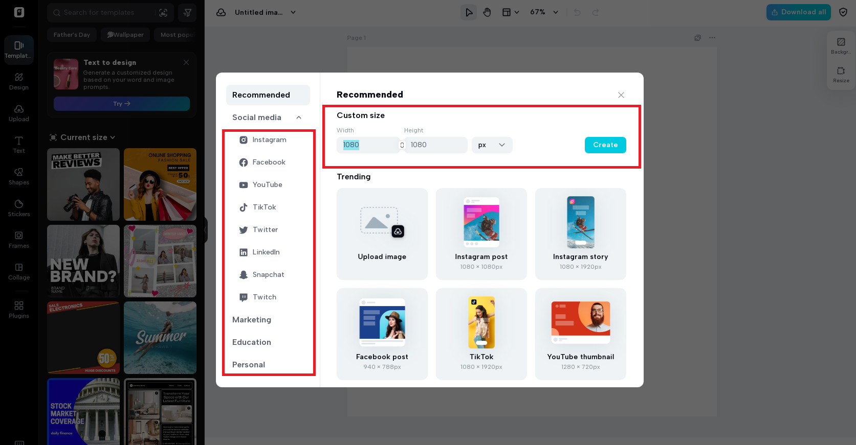 Choose your preferred resolution and purpose