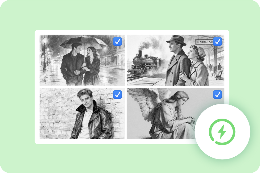 在Dreamina中線上免費轉換草圖的快速照片