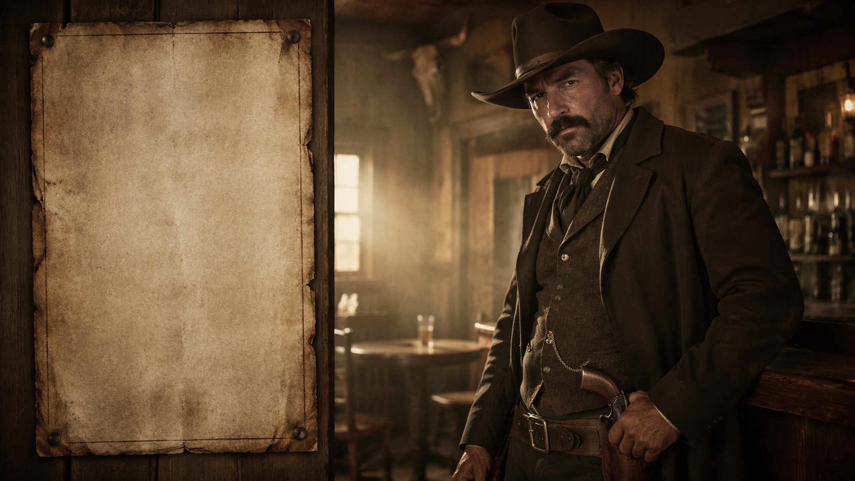 Dreamina Old West Wanted Poster prompt exemplo 3: Frontier Sheriff Look