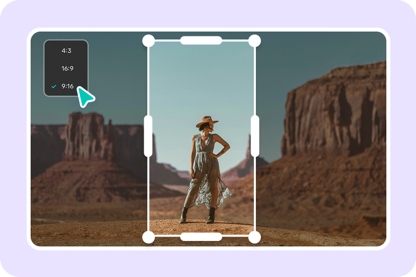 Keep subjects centered with CapCut's crop video aspect ratio tool
