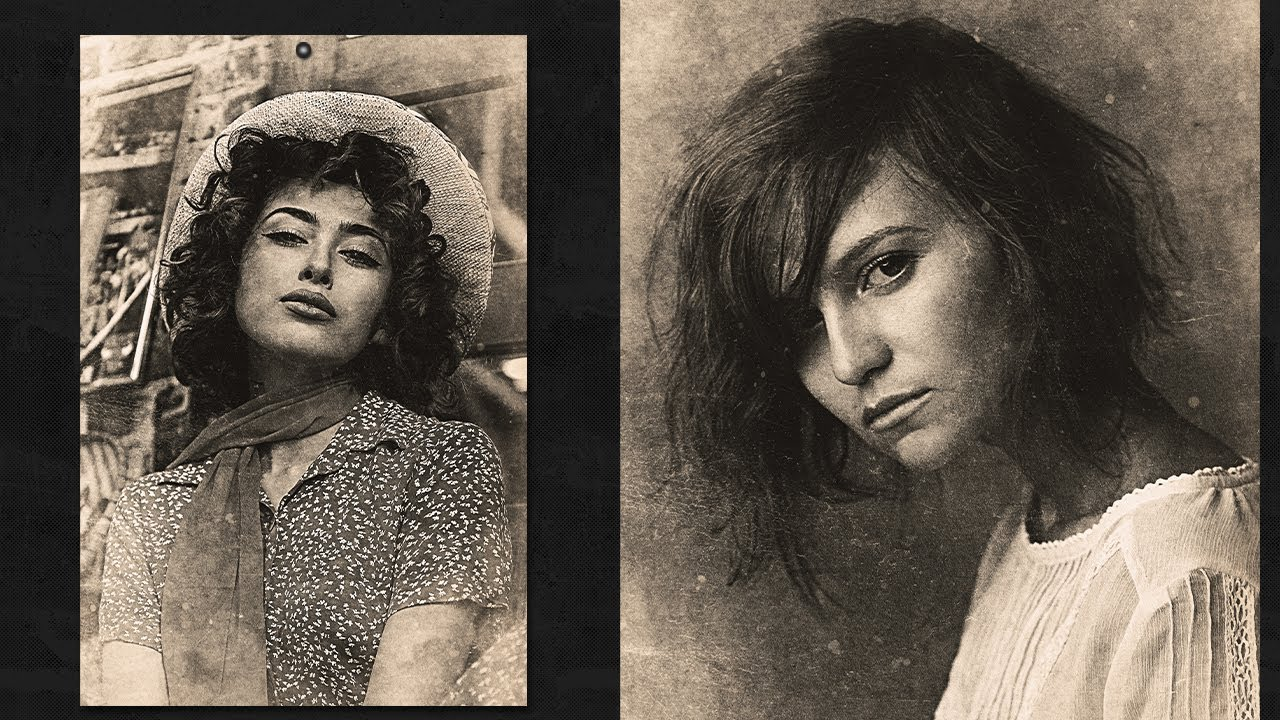 Vintage faded photo