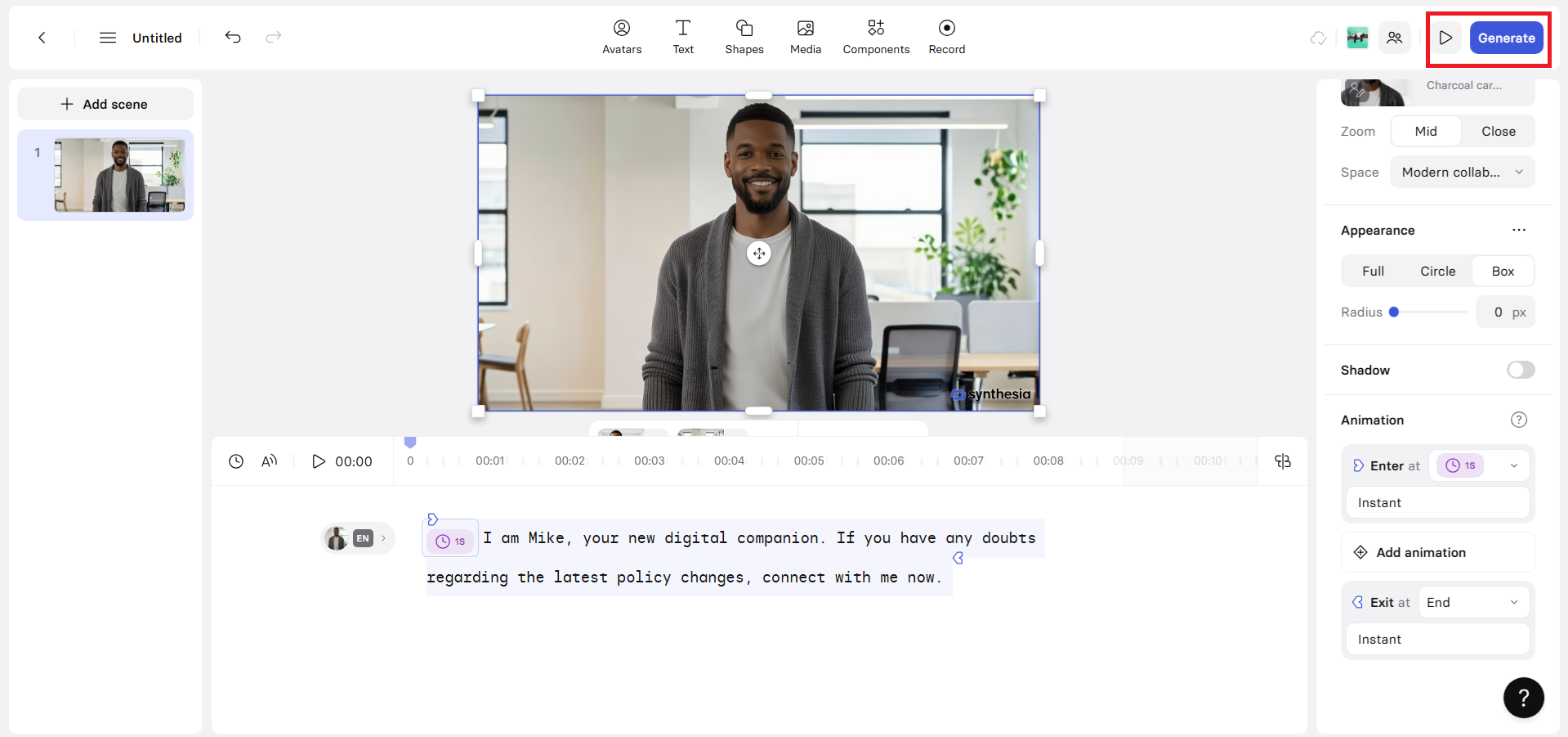Preview and generate your AI video
