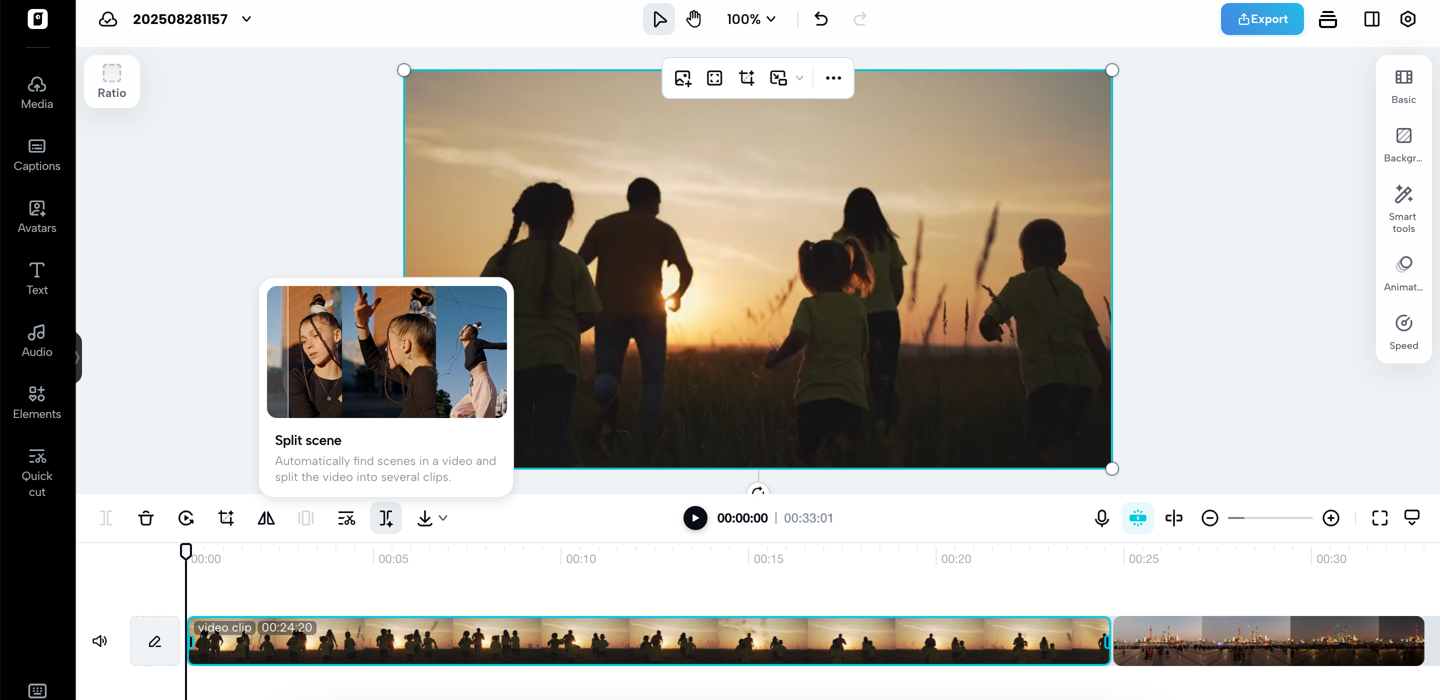Divida automaticamente seu vídeo