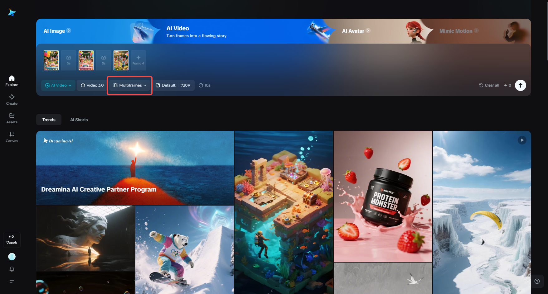 Multi-frame generator