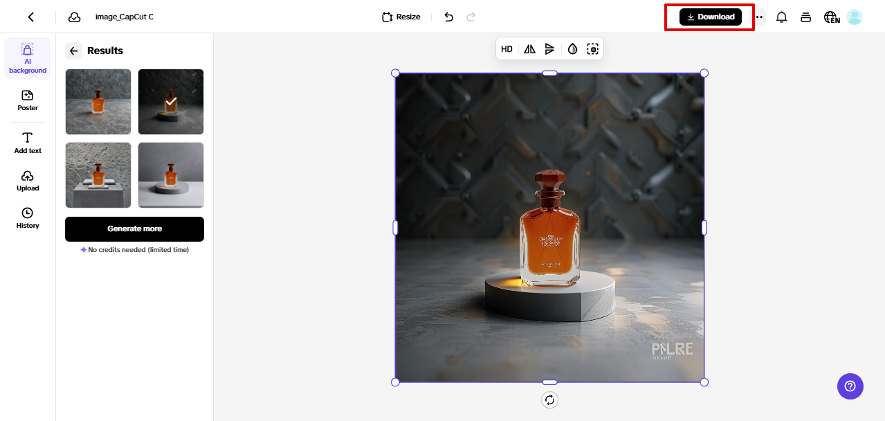 Export your image