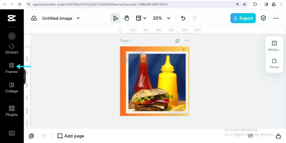 add frame