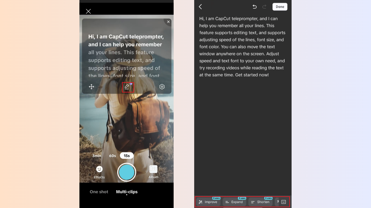 Enter script and enhance