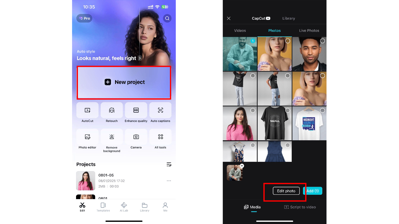Instagram photo filters app - Upload your photo
