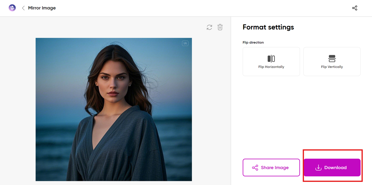 Download your mirrored image