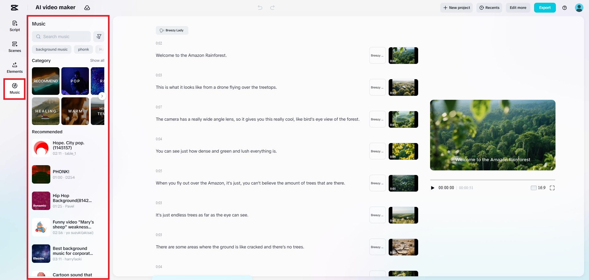 Add music to your video