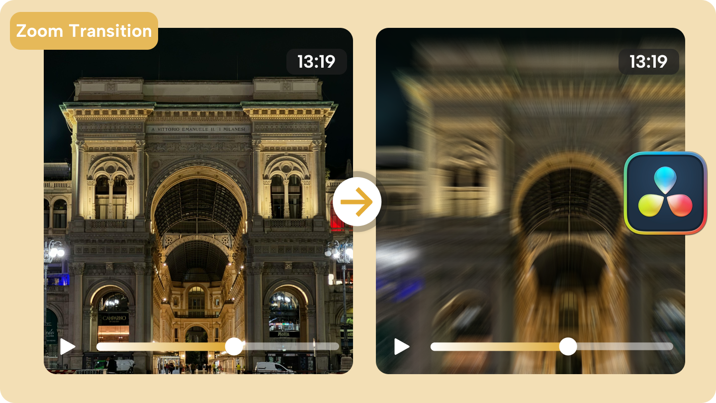 davinci resolve zoom transition