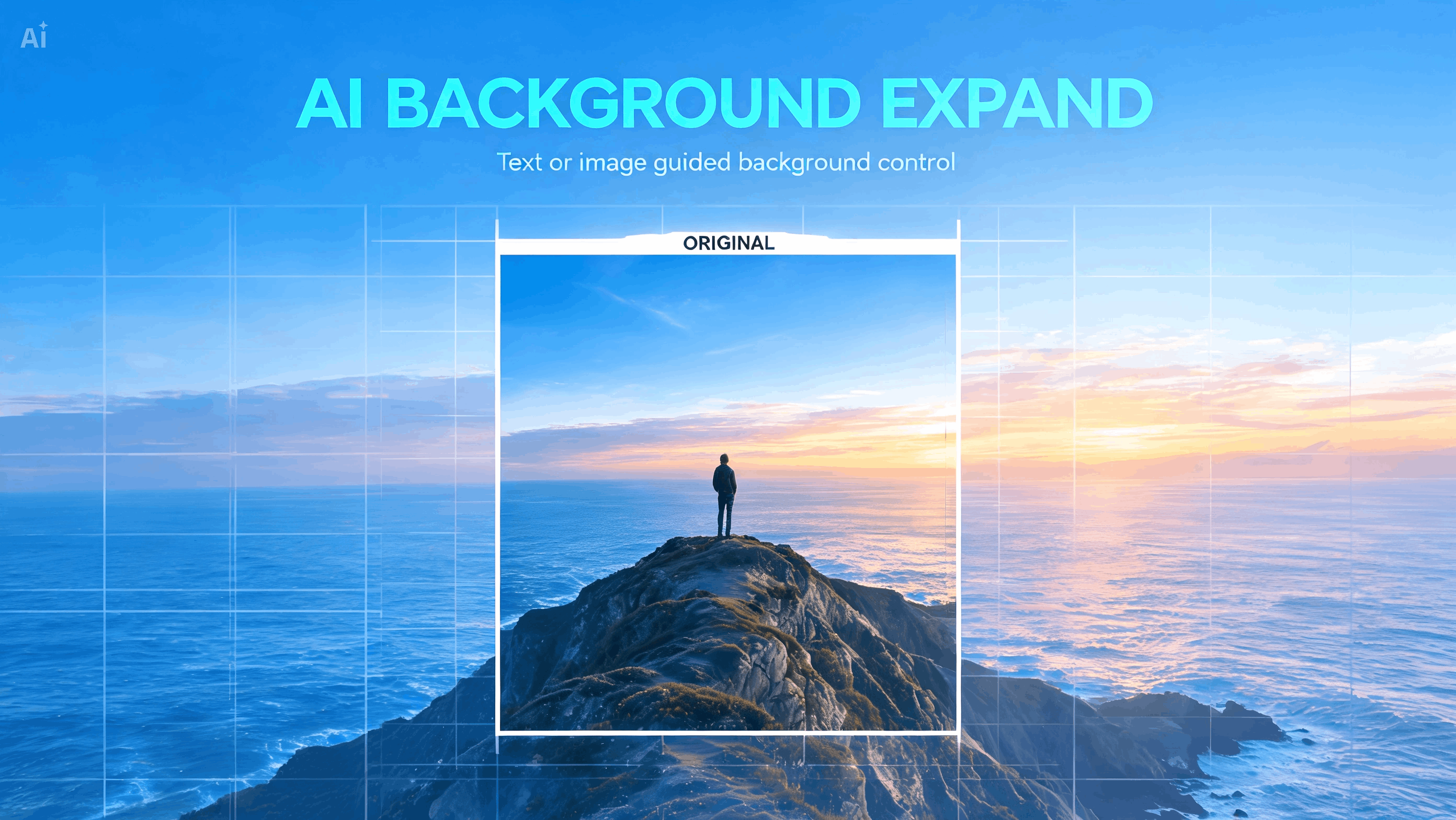 Text or image guided background control