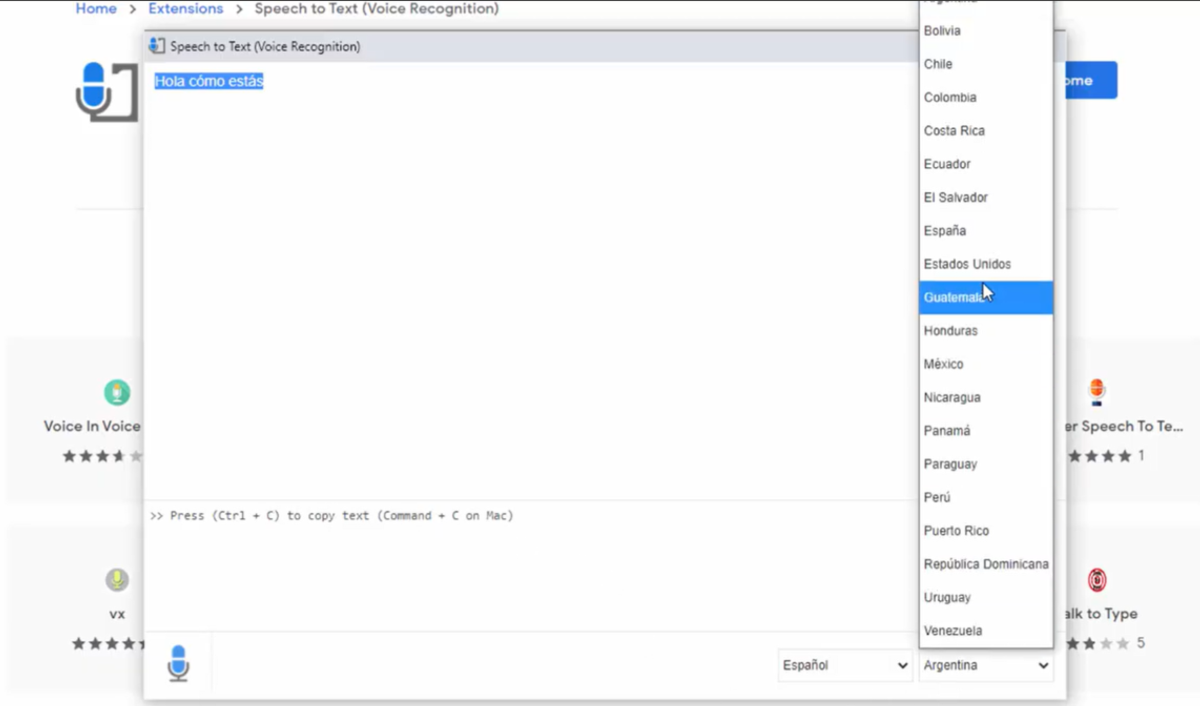 Transcripción - la extensión ideal de transcripción de voz a texto para Chrome