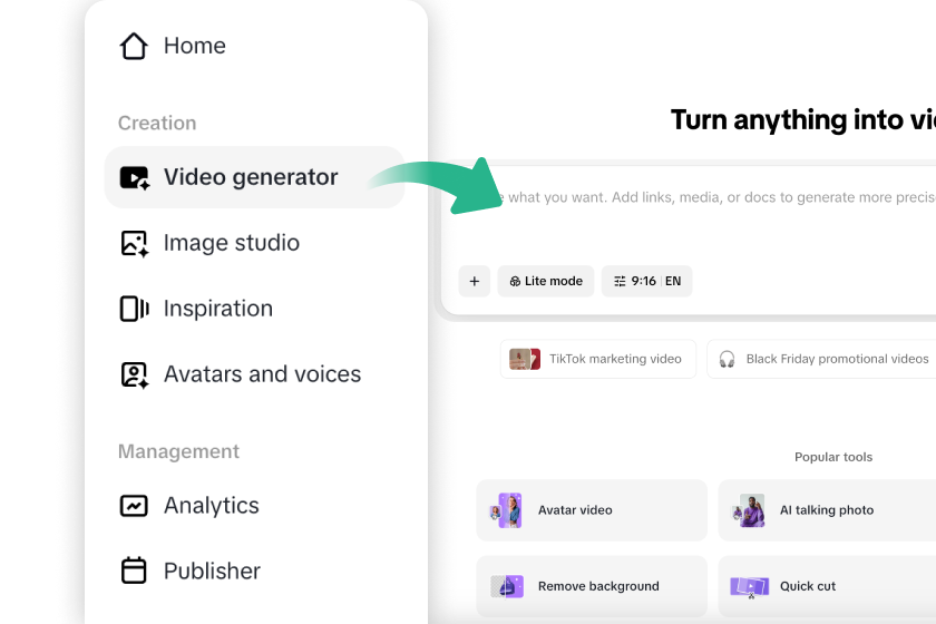 Upload the file and generate your video
