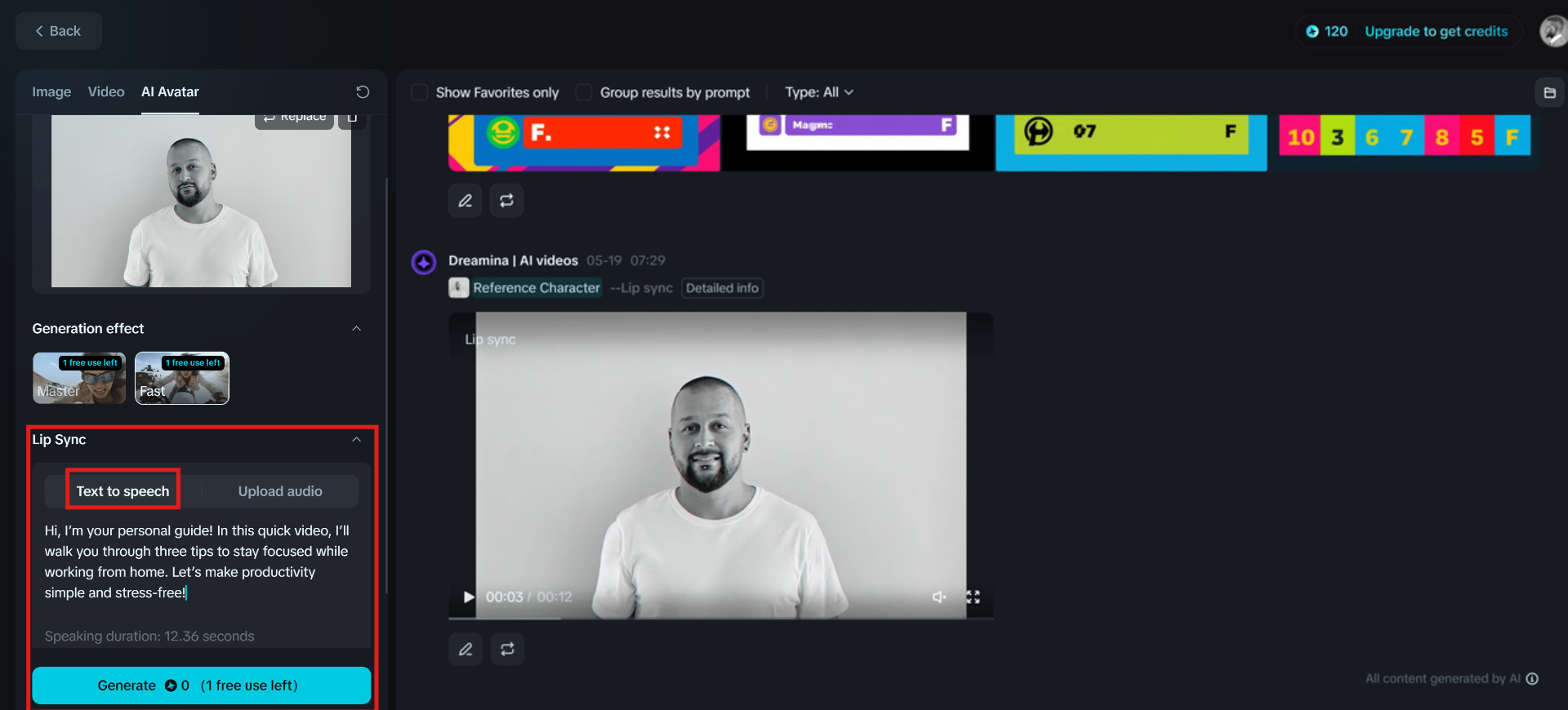 Dreamina: Generador de video de avatar parlante de IA gratis