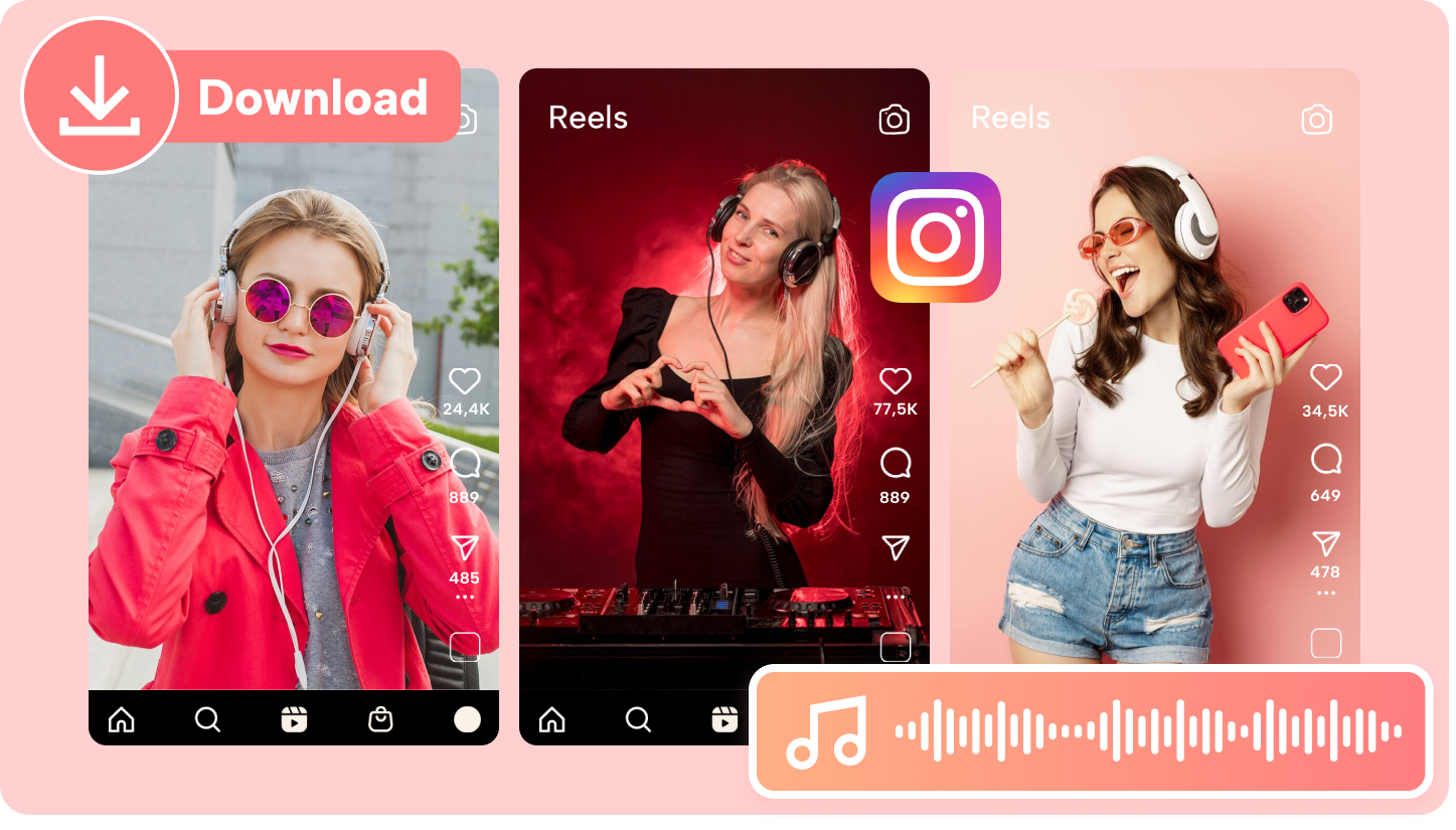 how to download Instagram Reels with music