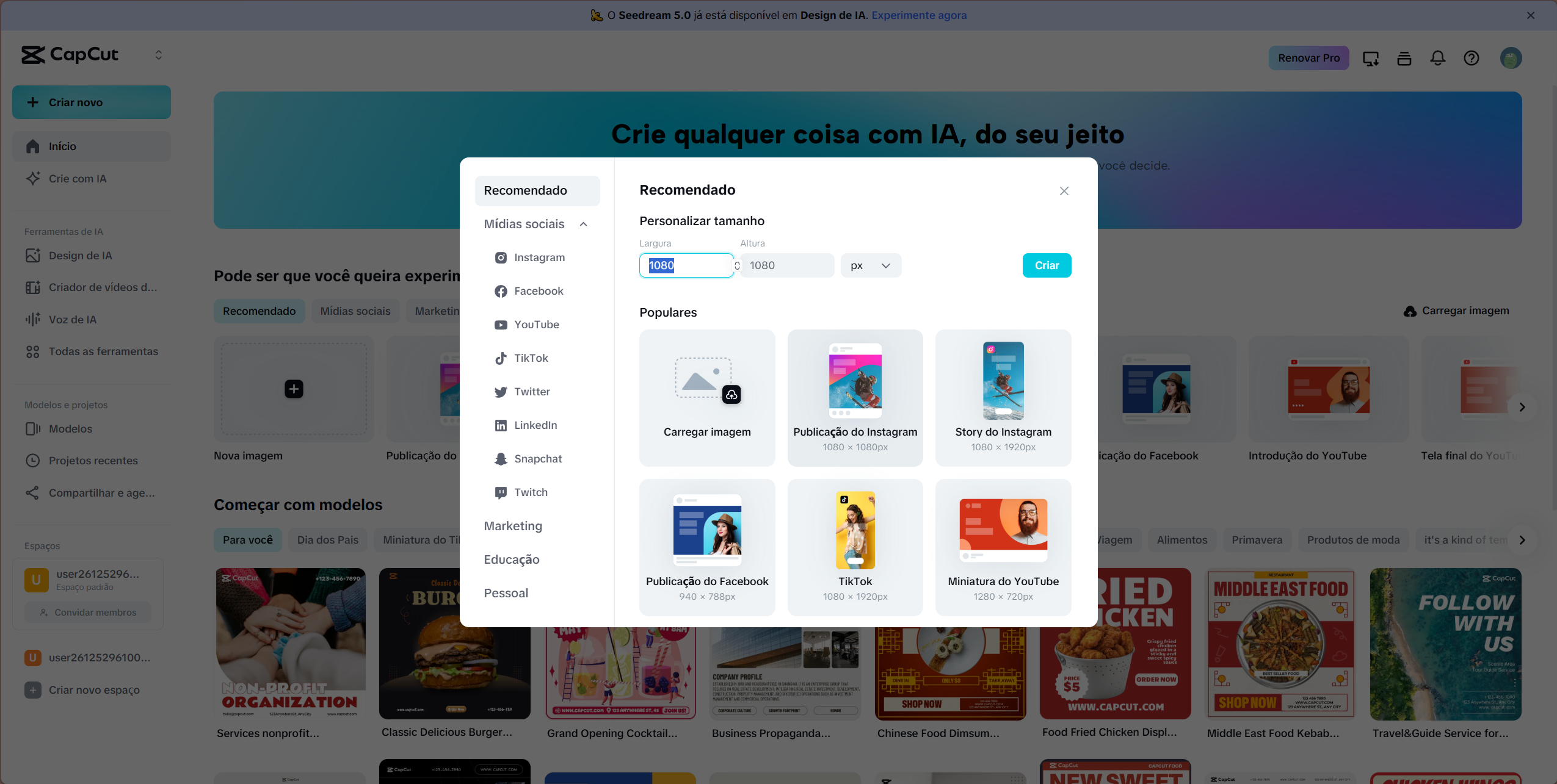 Ajuste as dimensões do canvas