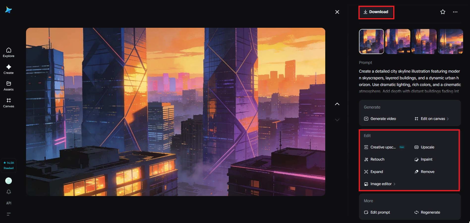 Preview, refine, and download your illustration