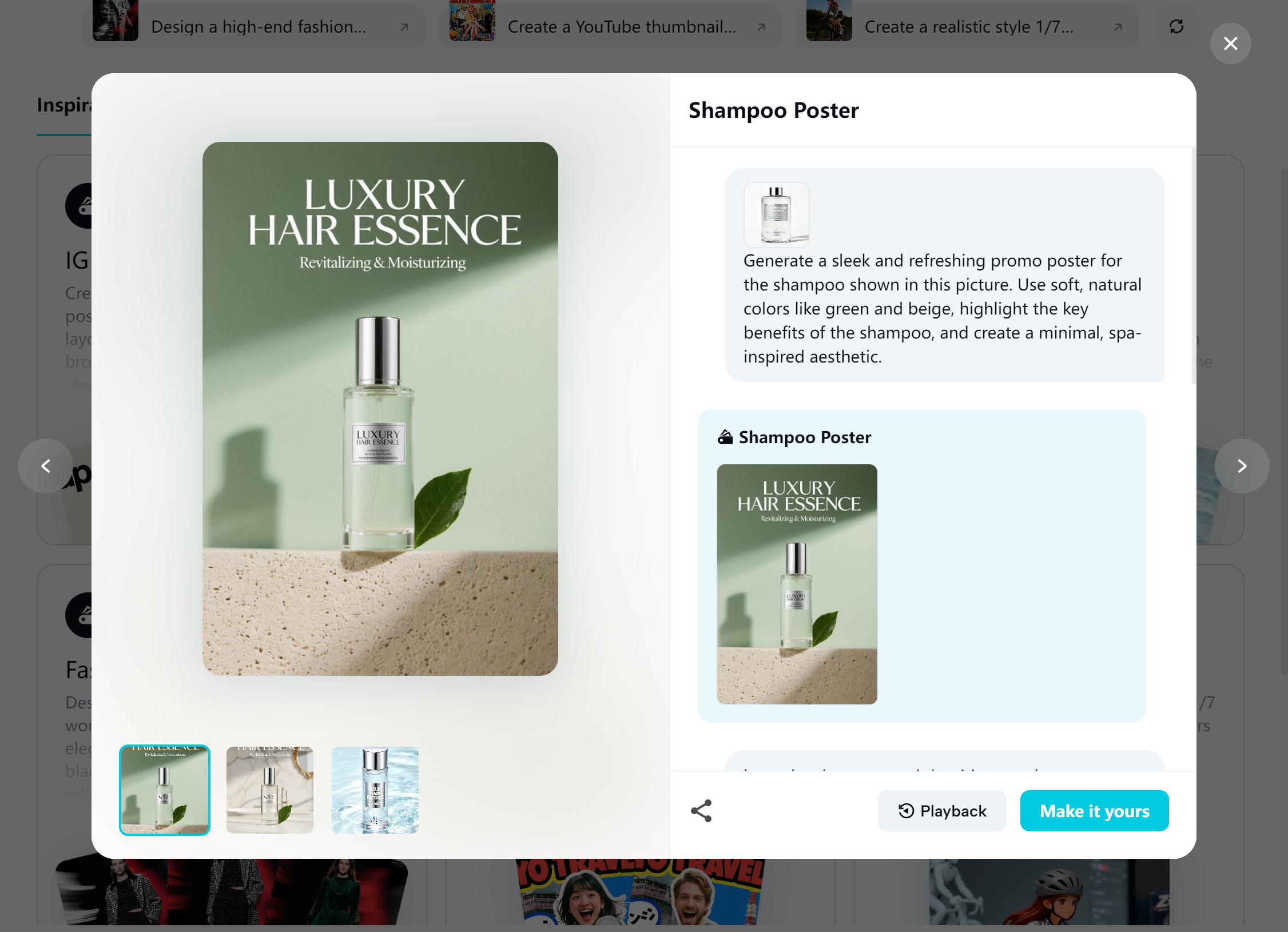 Interface of the CapCut desktop video editor - an efficient and free AI product design generator