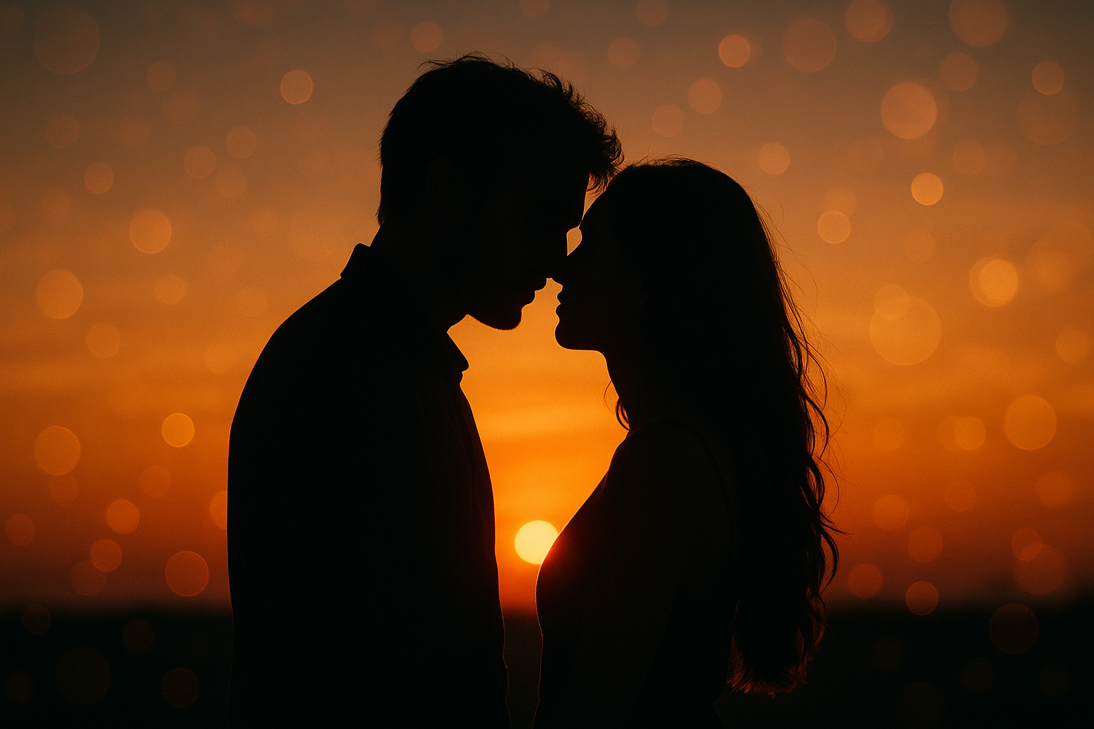 Cinematic silhouettes at golden hour