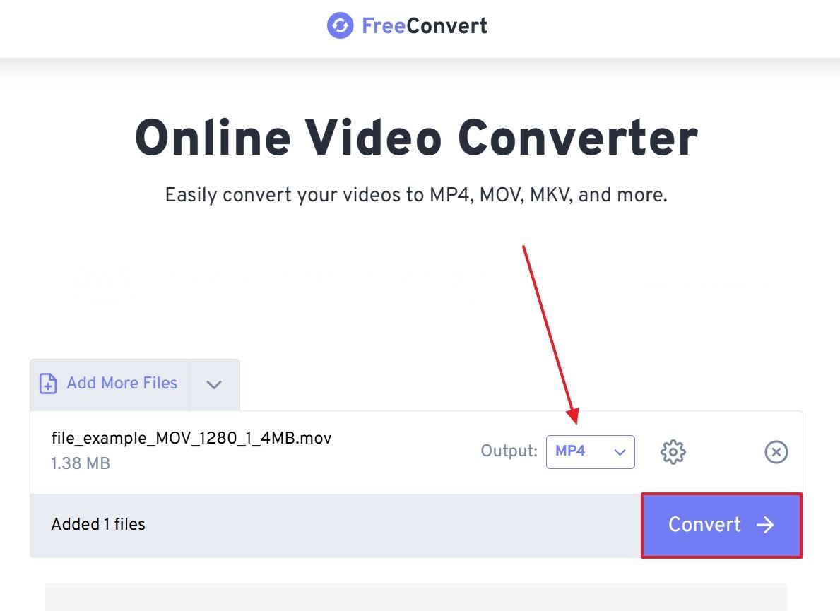 convertir video a mp4 freeconvert