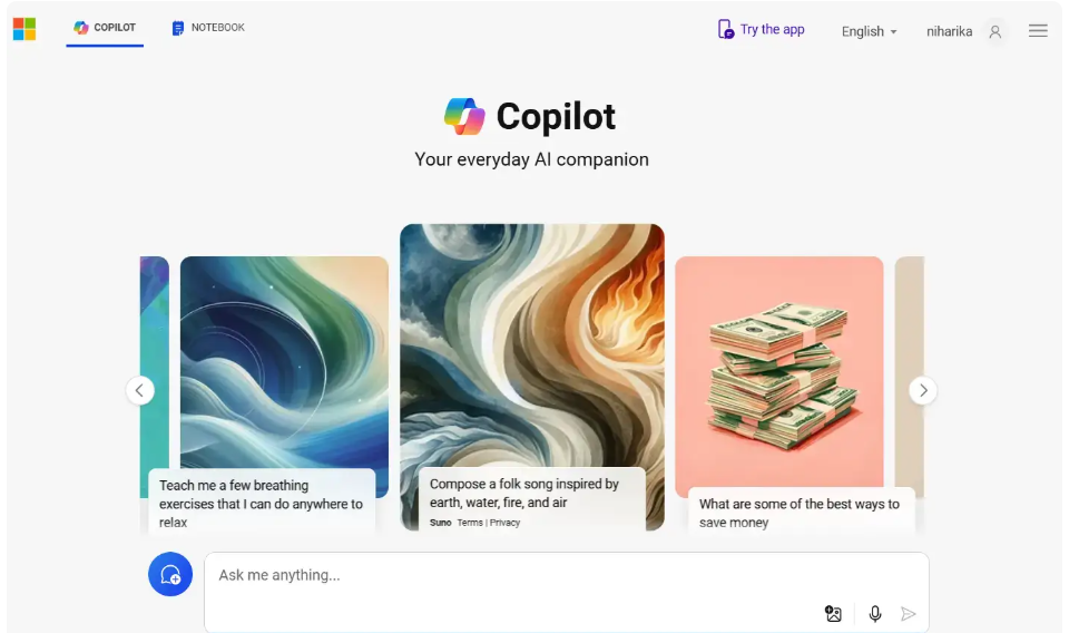 Mengakses Bing Chat di peramban