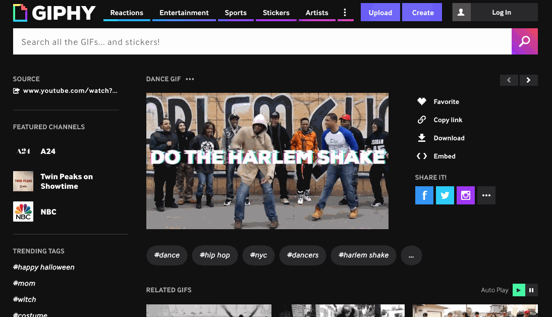 Giphy - the ideal animated GIF maker to consider