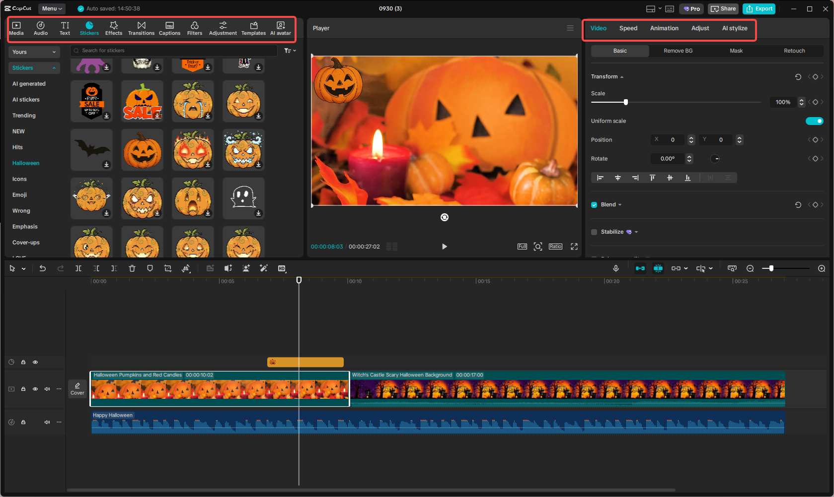 Edit your Halloween video for kids