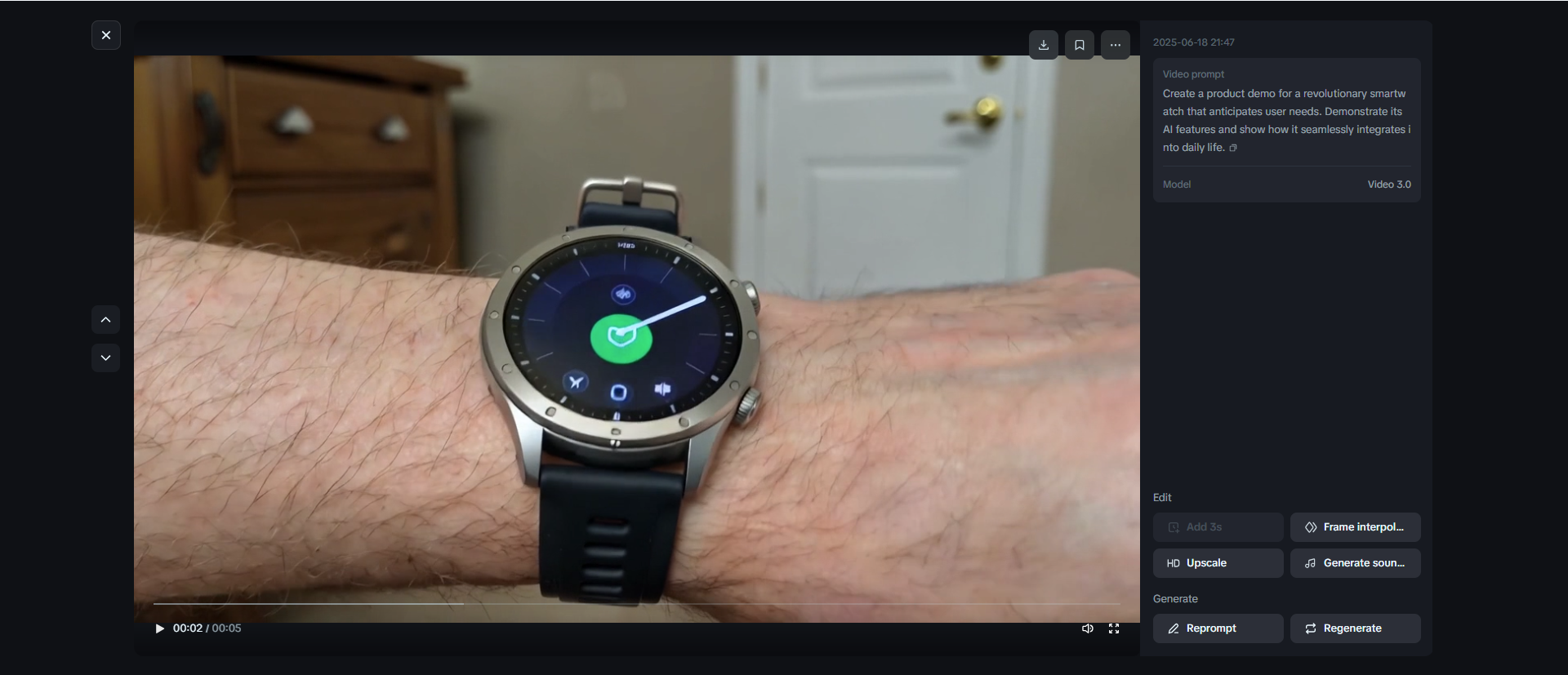 Product demonstration