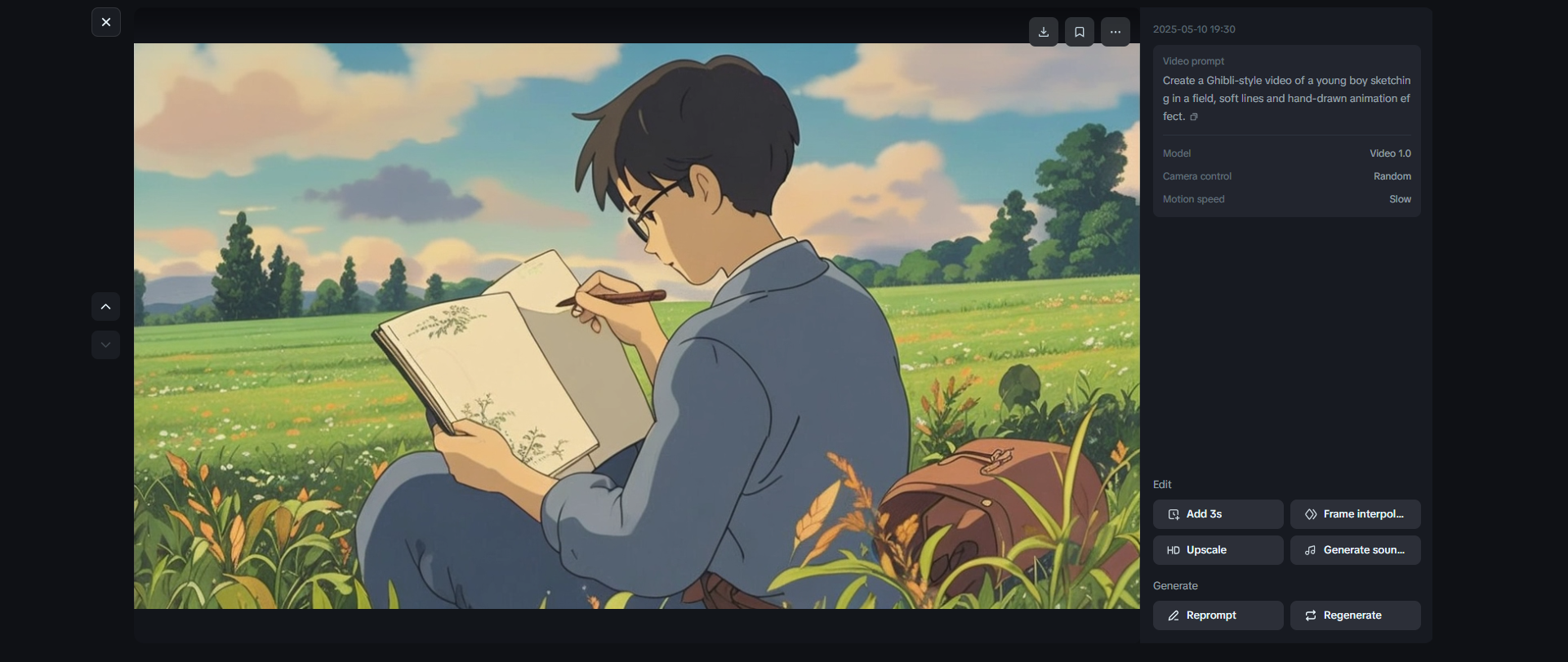 Hand-drawn frame animations