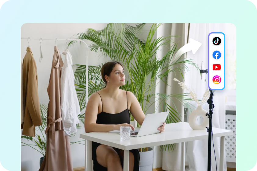 Editor de video online para vídeos de redes sociais