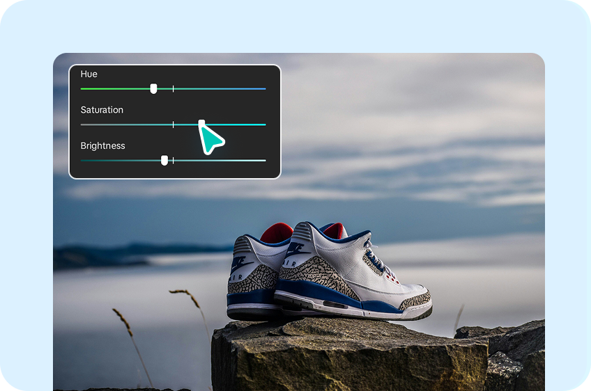 Enhancing product showcase videos using HSL color adjustments in CapCut