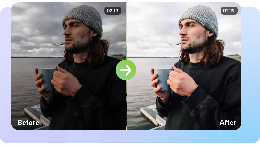 Upravte jas jedním kliknutím pomocí nástroje CapCut AI Video Enhancer
