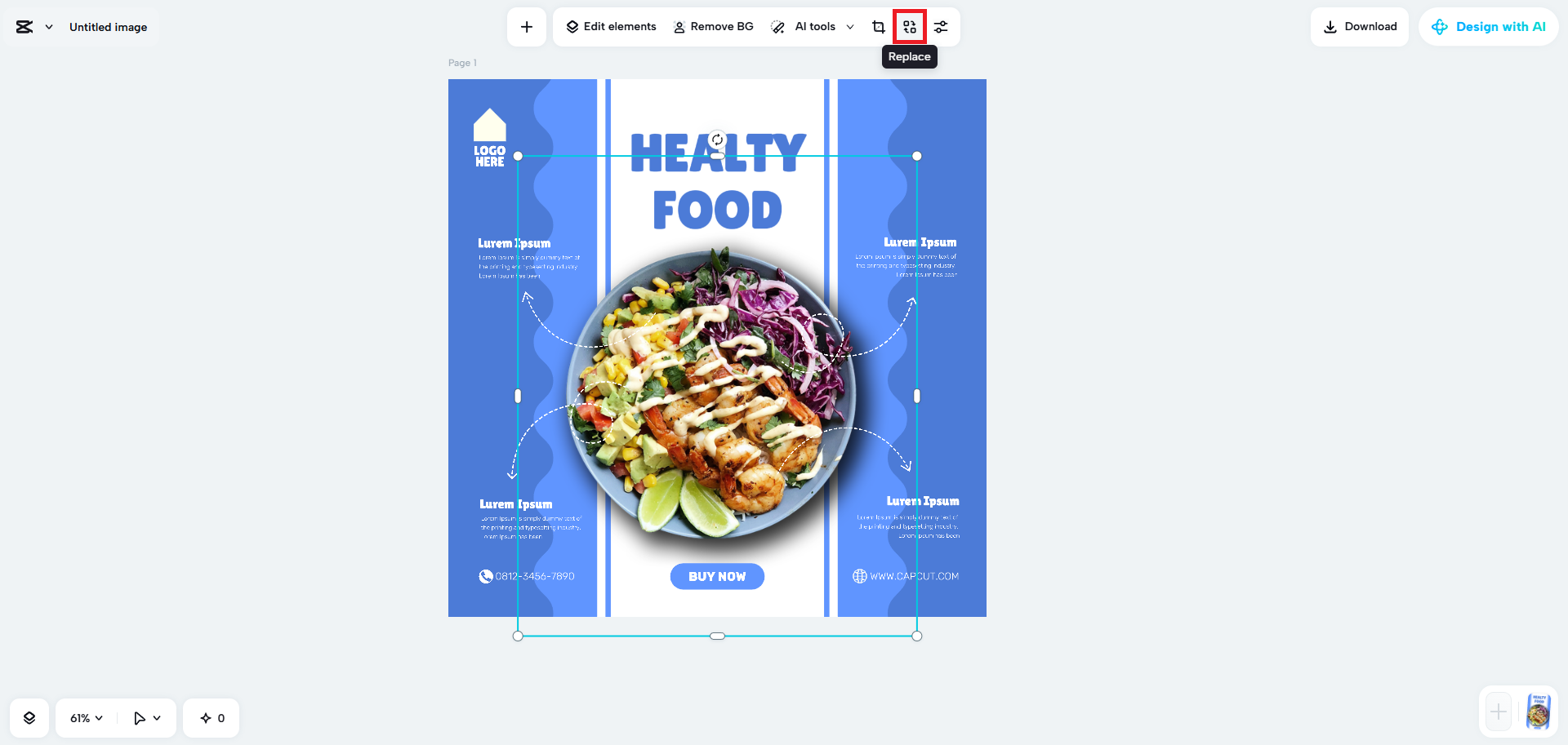 Replace the placeholder images