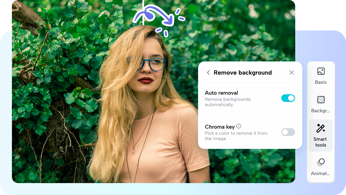 Replace with preset templates or solid colors