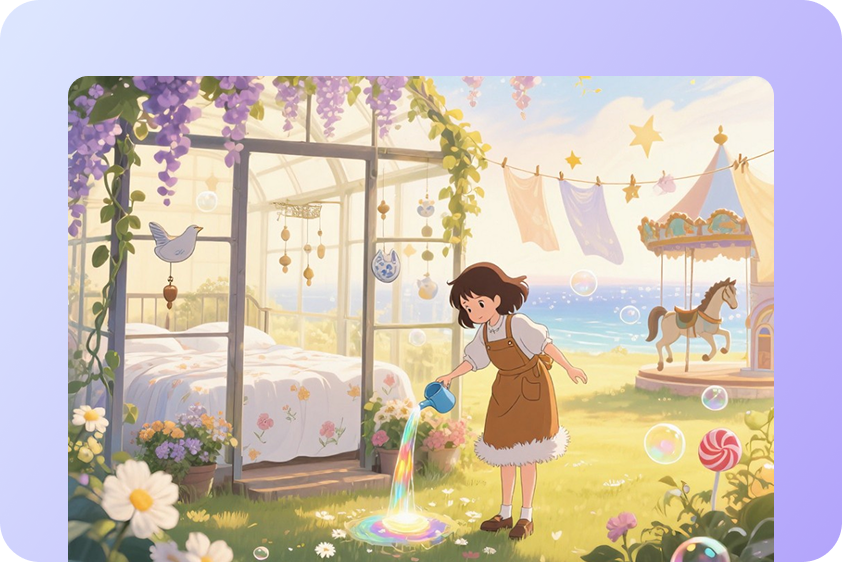 Закрепленные истории бренда в стиле Ghibli