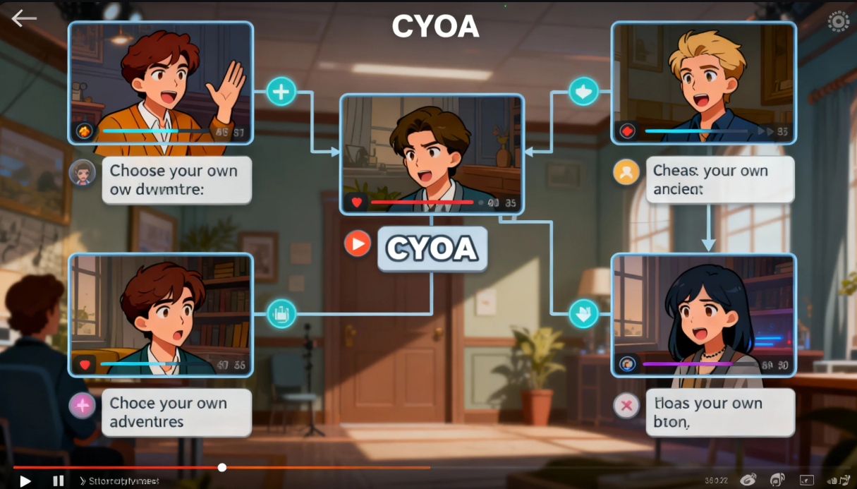 Interactive storytelling video