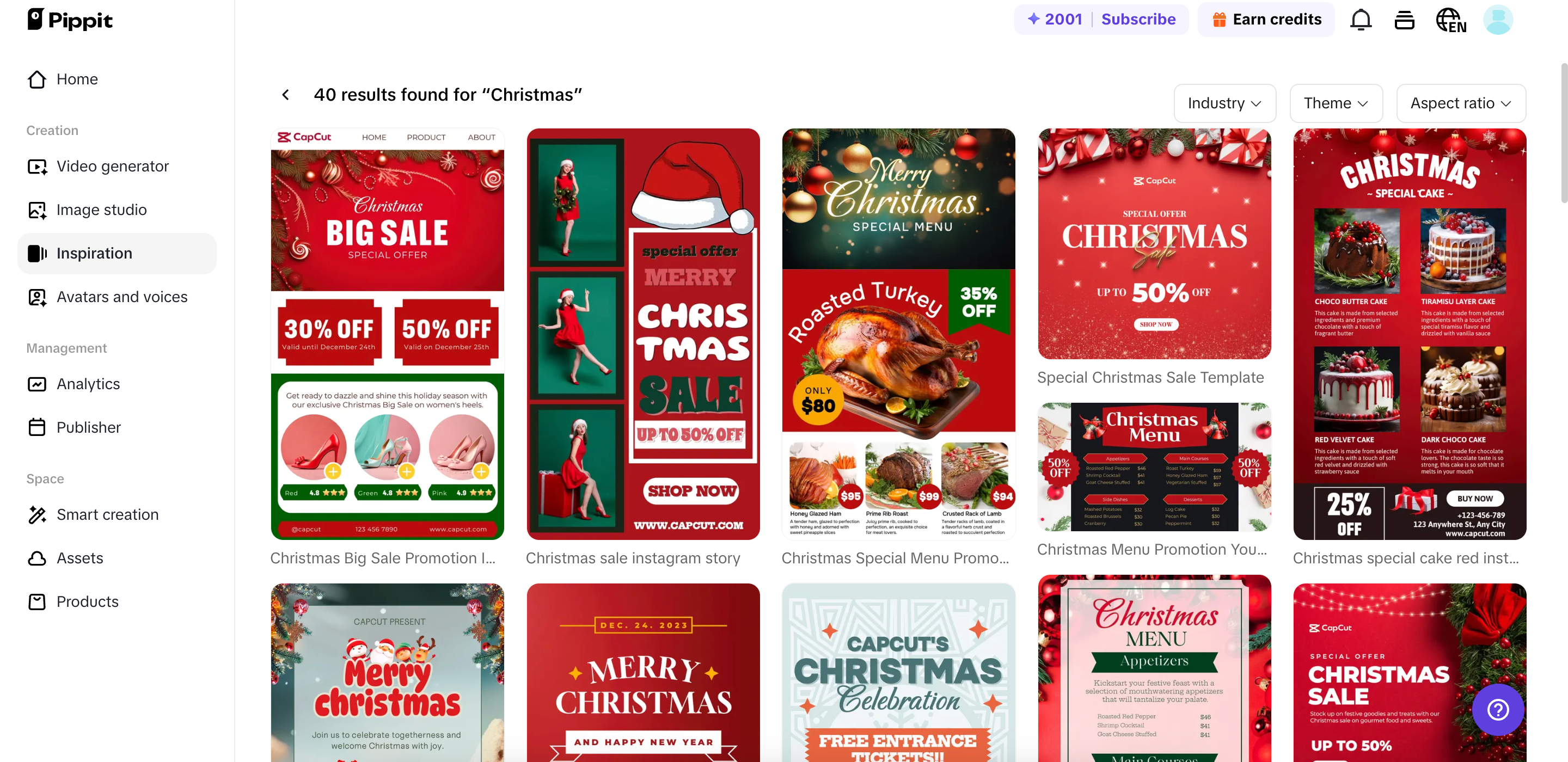 Multiple customizable templates
