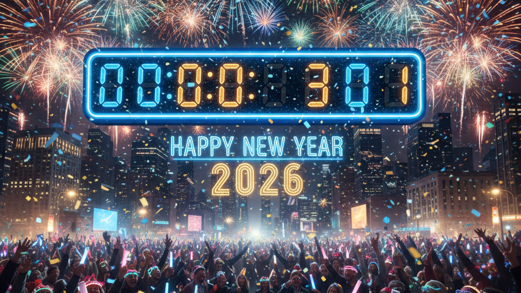 HNY showcased by a countdown