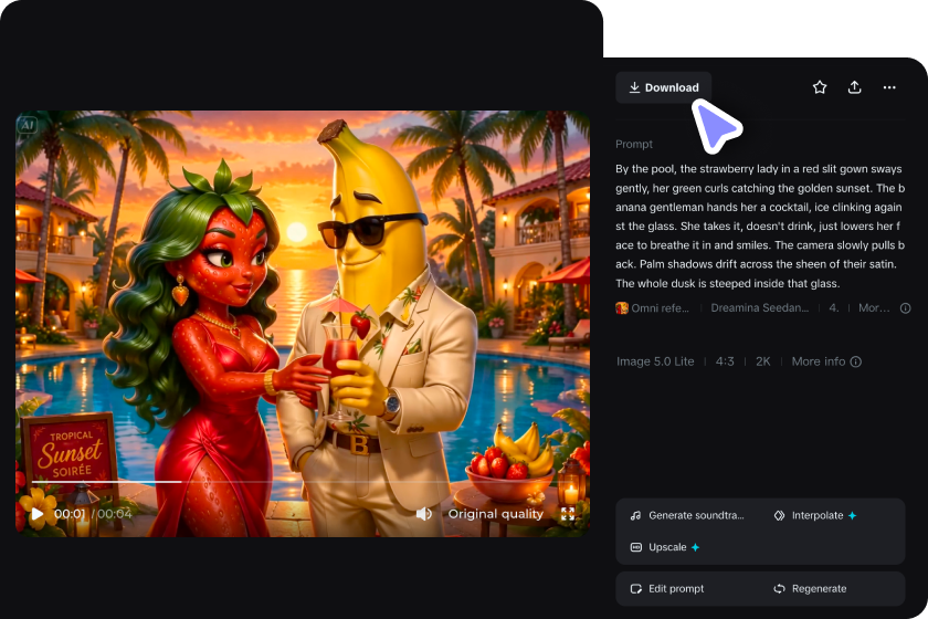  Exporting finished AI fruit drama videos
