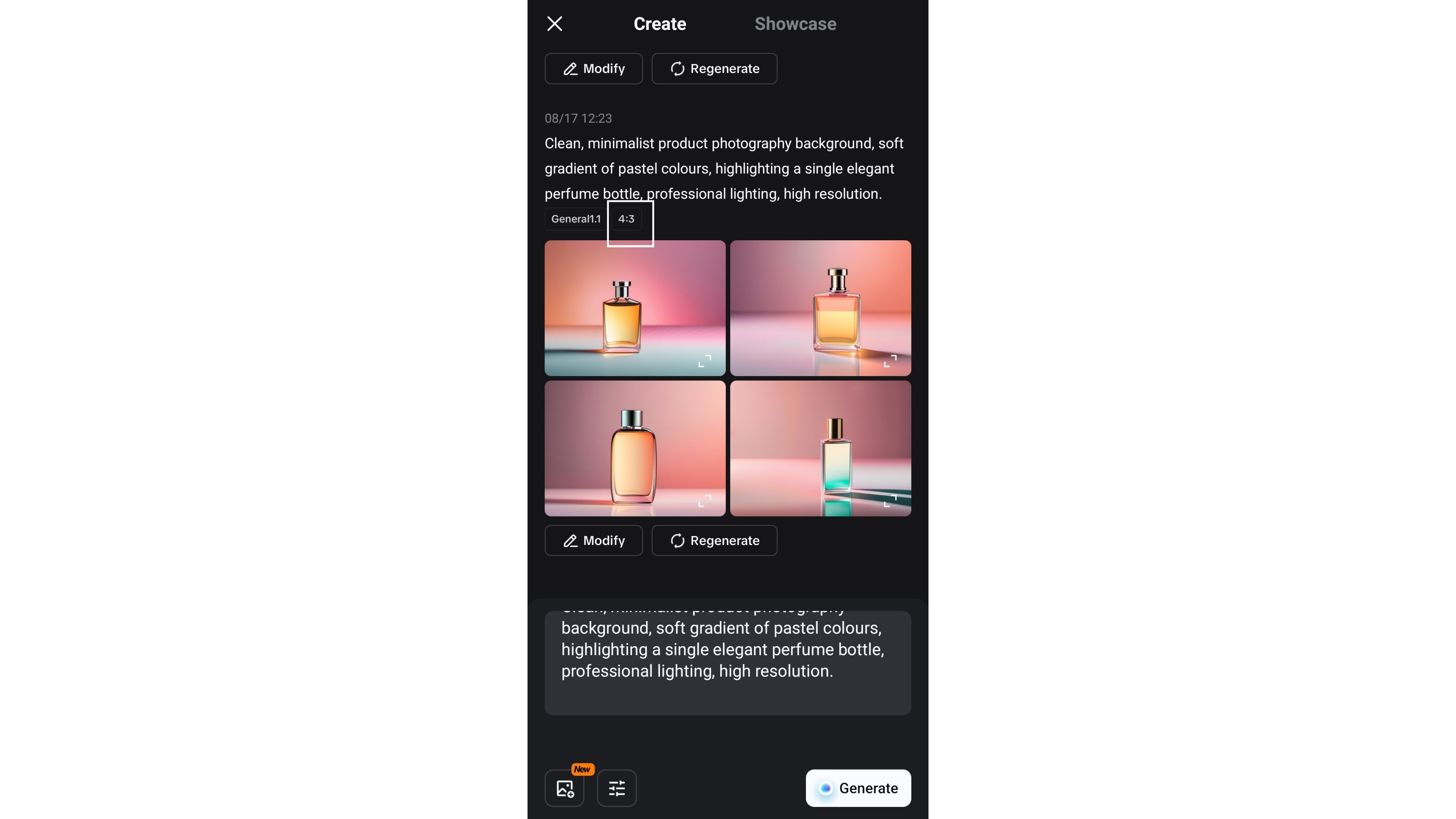 App gratuita di generazione immagini AI — Vetrina di marketing del prodotto