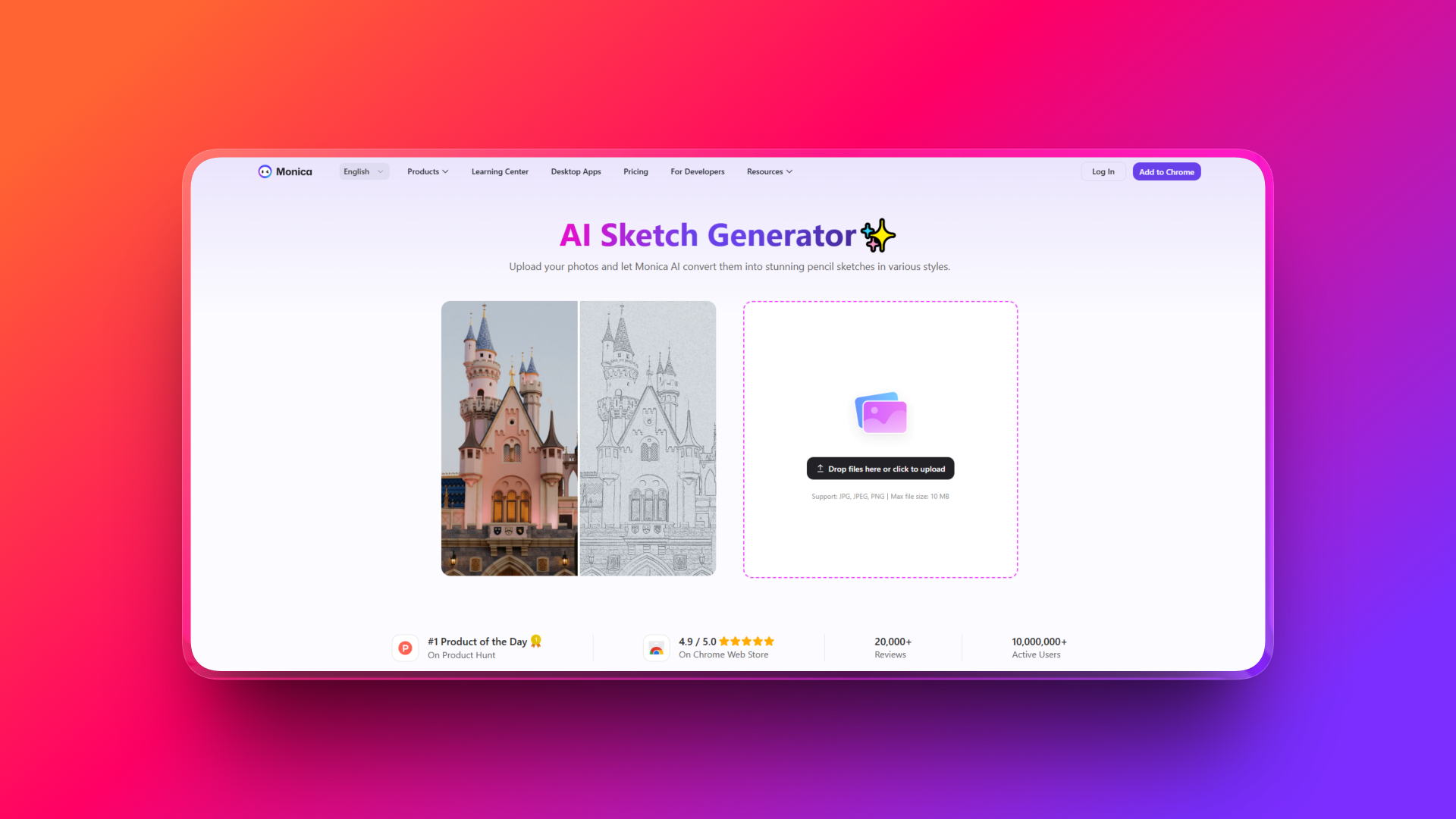 AI sketch generator by Monica