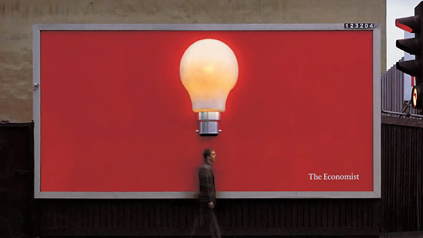 The Economist - Lightbulb billboard ad