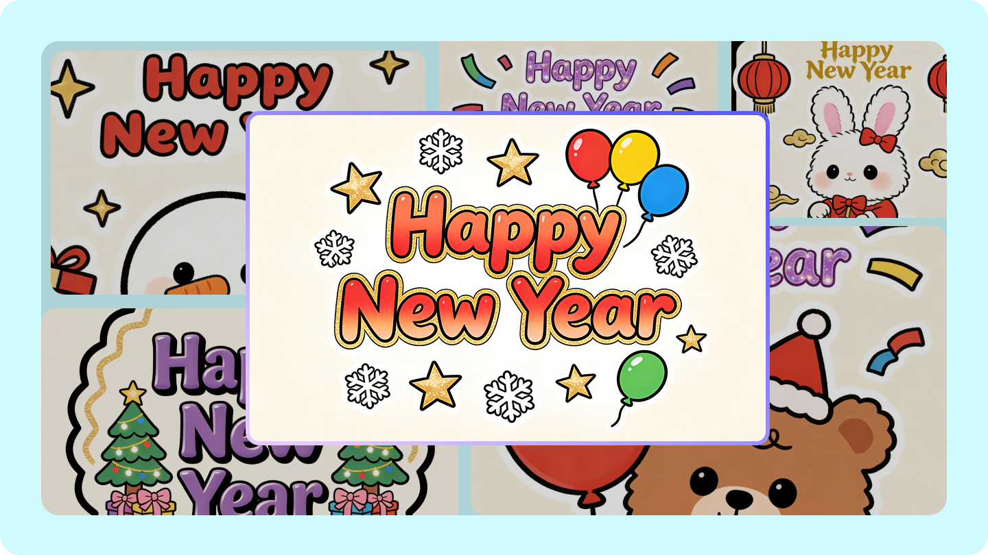 happy new year sticker 