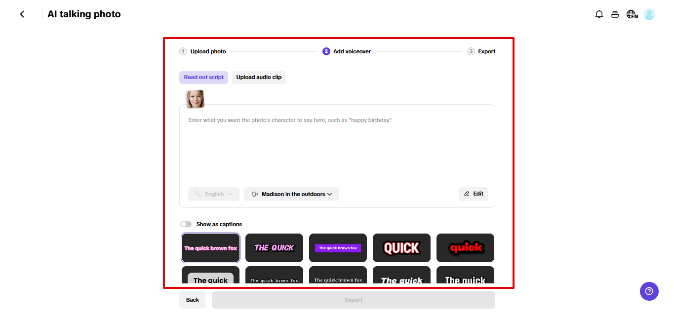 Making picture talk in Pippit